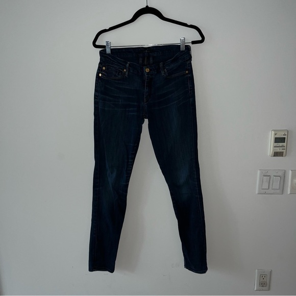 7 for all mankind blue jeans size 27 excellent condition skinny - Picture 5 of 6